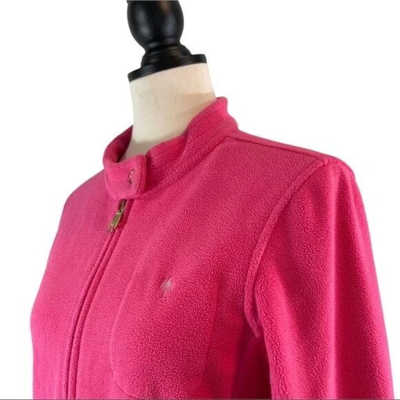 Lilly Pulitzer Fleece Jacket Pink Full Zip Front w/ Pockets, Size S - Picture 4 of 14
